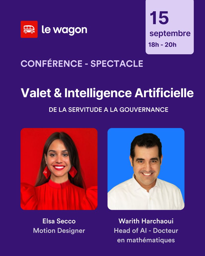 « Valet & Intelligence Artificielle » — conférence-spectacle avec Elsa Secco